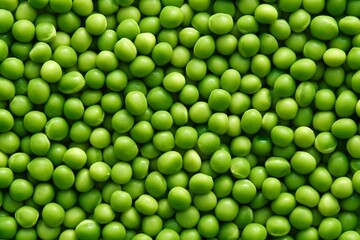 Close up fresh green peas background
