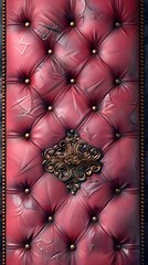 pink luxury leather background with golden details