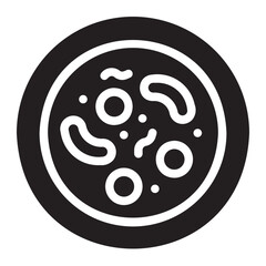 microbe glyph icon