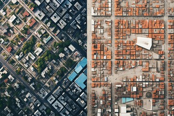 Overhead Urban Traffic Patterns: Captivating Aerial City Grid Layouts