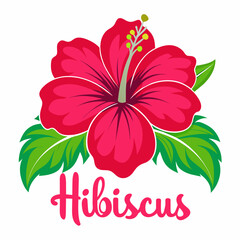 a hibiscus flower vector art illustration (3) © Dream Is Power