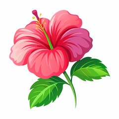 a hibiscus flower vector art illustration (8)