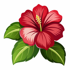 a hibiscus flower vector art illustration (19)
