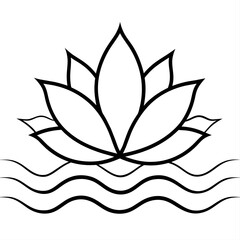 Lotus Flower vector art illustration (3)