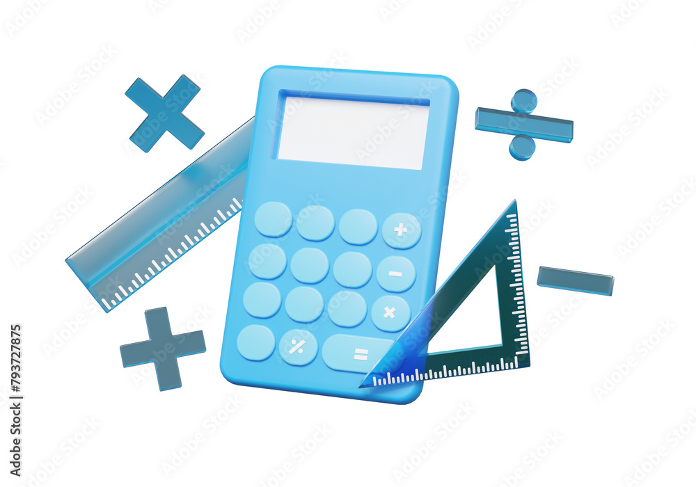 Poster calculator learning education triangle length ruler supplies for children create triangular picture 