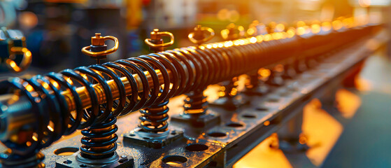 Precision in Industrial Manufacturing, Close-Up of Metalworking Machinery and Components