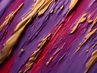 abstrakte lila rot goldene Öl Farbe auf Leinwand