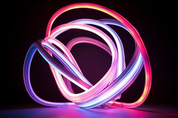 Neon Light Abstract Sculptures: Exploring modern art through neon medium