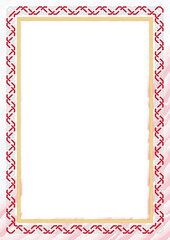 Vertical  frame and border with Bahrain flag