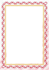 Vertical  frame and border with Malta flag