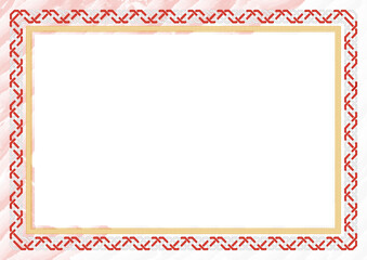 Horizontal  frame and border with Switzerland flag