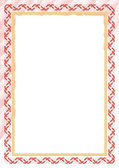 Vertical  frame and border with Switzerland flag