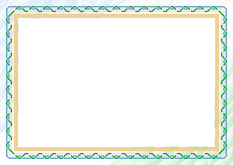 Horizontal  frame and border with Djibouti flag