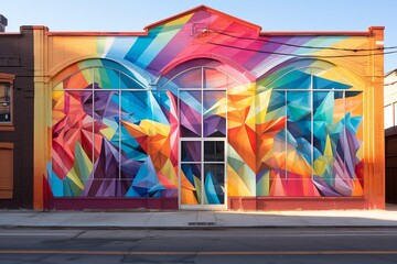 Polychromatic Rainbow Cityscapes: Vibrant Spectrum Art Installations