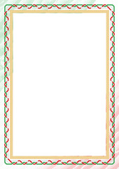 Vertical  frame and border with Iran flag