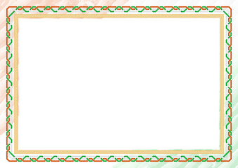 Horizontal  frame and border with Niger flag