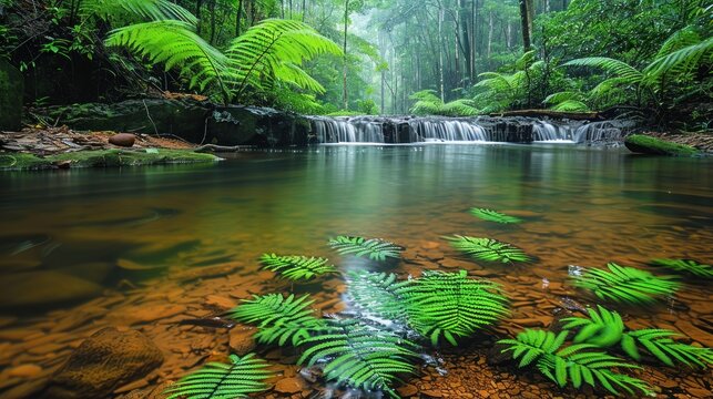 forest river in autumn in eastern europe