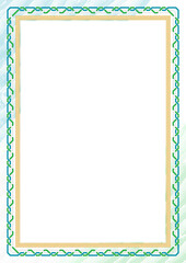 Vertical  frame and border with Uzbekistan flag