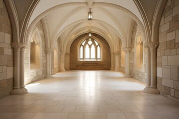 Obraz premium Traditional Abbey Serenity: Exquisite Monastery Interior Designs