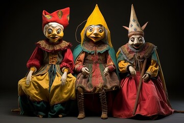 Fototapeta na wymiar Folklore Puppetry Revival: Authentic Traditional Costume Imagery