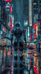 Cyborg Warrior Chrome Armor