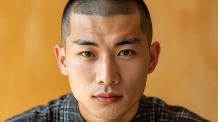 Pastel Buzz Cut: Youthful Elegance, Vibrant Pastel Scene: Modern Buzz Cut Style, Stylish Buzz Cut on Pastel Background, Contemporary Buzz Cut with Pastel Aesthetic