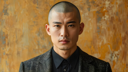 Pastel Buzz Cut: Youthful Elegance, Vibrant Pastel Scene: Modern Buzz Cut Style, Stylish Buzz Cut on Pastel Background, Contemporary Buzz Cut with Pastel Aesthetic