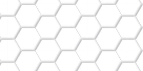 Abstract background with hexagon, modern abstract vector polygonal pattern. Futuristic abstract honeycomb technology white background. Luxury white hexagon pattern.