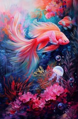 goldfish swimming in the ocean