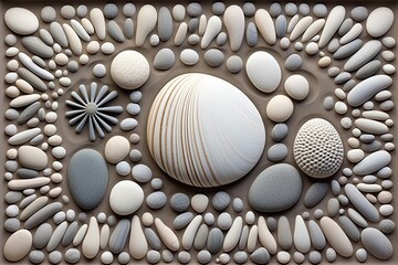 Zen Pebble Web Footers: Tranquil Pebble Art for Elegant Web Design