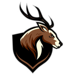 Deer head mascot. Buck logo. Animal