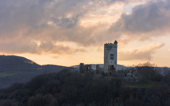 Castle ruin, Brohl, Rhineland-Palatinate, Germany