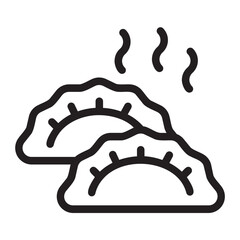 gyoza line icon