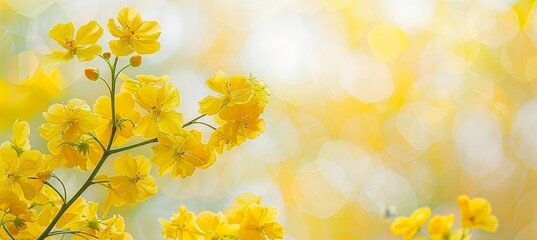 Obraz premium Captivating abstract yellow light bokeh blur perfect for stunning background visuals