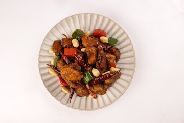 Homemade Kung Pao Chicken with Sichuan Pepper and Peanuts