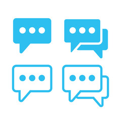 Speech bubble chat and comment icon collection vector illustration communication concept