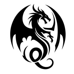 Naklejka premium dragon tattoo design