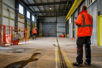 Professional Photography of health and safety officers conducting inspections and promoting...