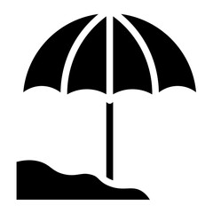 beach umbrella glyph 