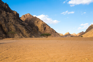 View of desert mountain landscape