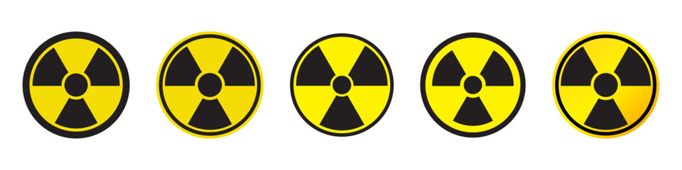 Radiation symbol. Radioactivity alert sign.