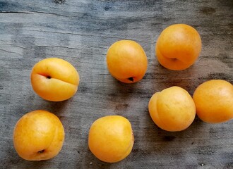 apples on wooden background