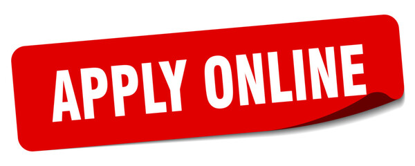 apply online sticker. apply online label