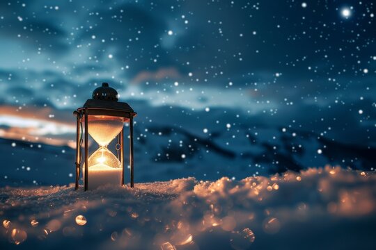 Hourglass with Running Sand - Concept of Time - Time is Money - Time is Running Out. Beautiful simple AI generated image in 4K, unique.