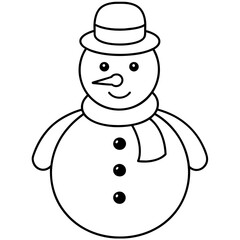 snowman with a scarf