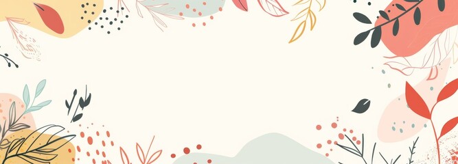 Abstract background with organic shapes and pastel colors