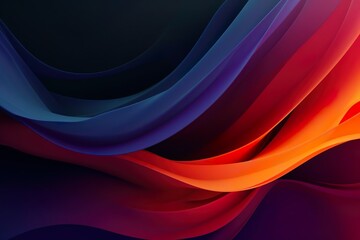 Abstract blue and orange wave background. Generative AI
