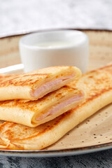 tasty pancakes on the plate