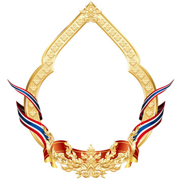 king thailand frame with ornament