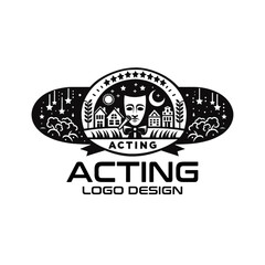 Acting Vector Logo Design